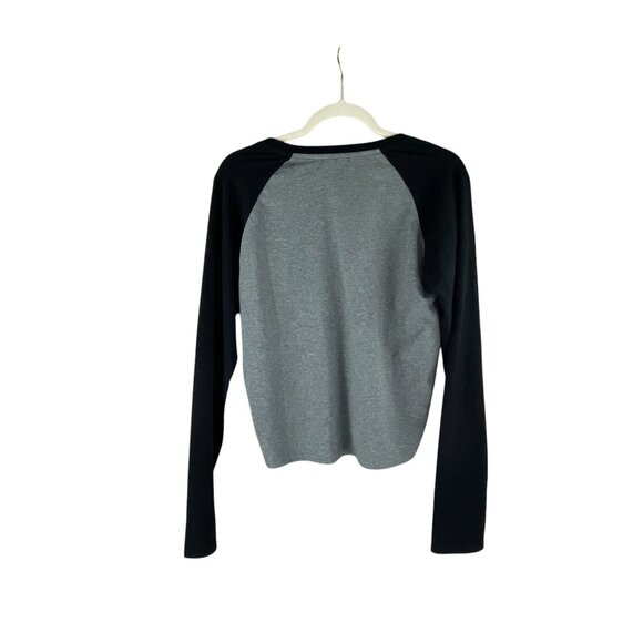 Social Collision Skull & Star Graphic Raglan Sleeve T Shirt 2X Black Gray Gothic - Picture 4 of 6